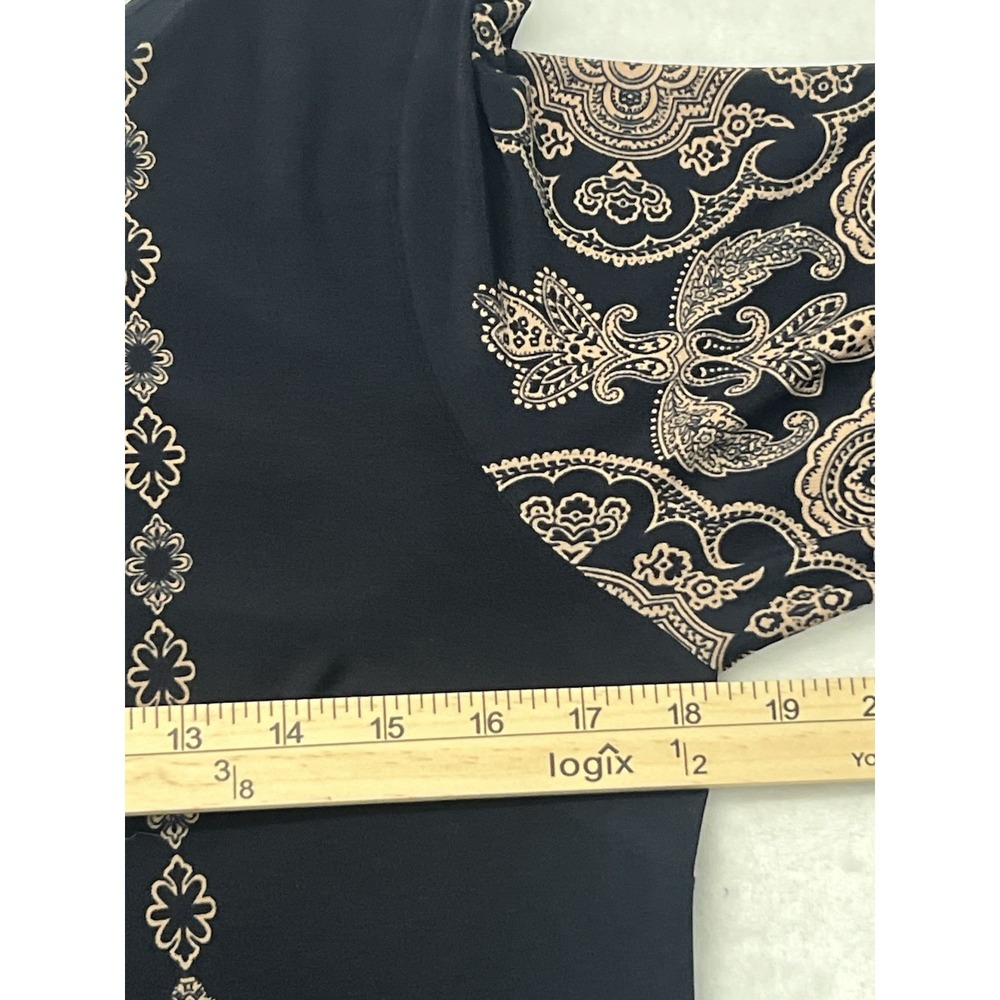 Enfocus Women's Paisley Border Print 3/4 Sleeve Shift Dress Size 12P - Picture 7 of 7
